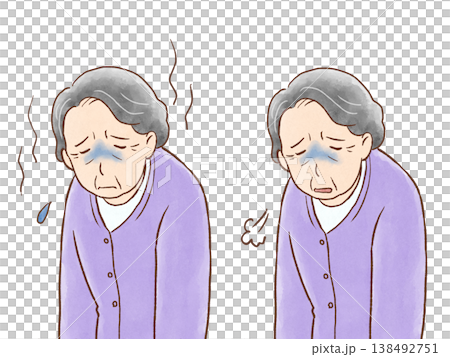 患有憂鬱症和癡呆症的老年婦女 138492751