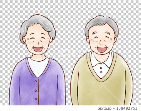 Smiling elderly men and women (grandmother and grandfather) Smiling elderly men and women (grandmother and grandfather) 138492753