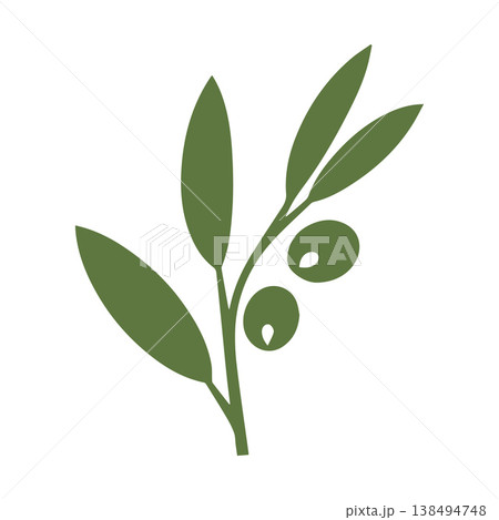 Olive wreath circular logo 138494748