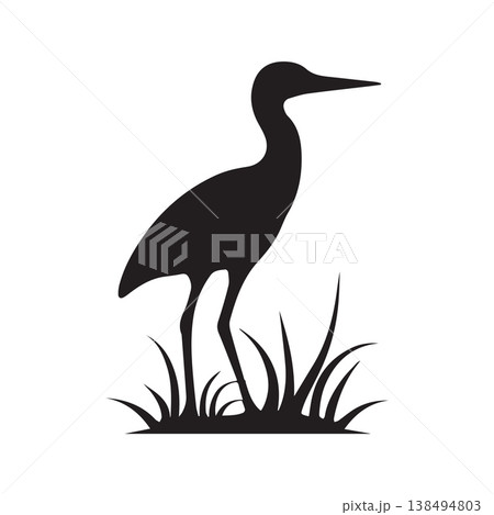 Futuristic Neon Heron Bird Logo Modern Branding Style Futuristic Neon Heron Bird Logo Modern Branding Style 138494803