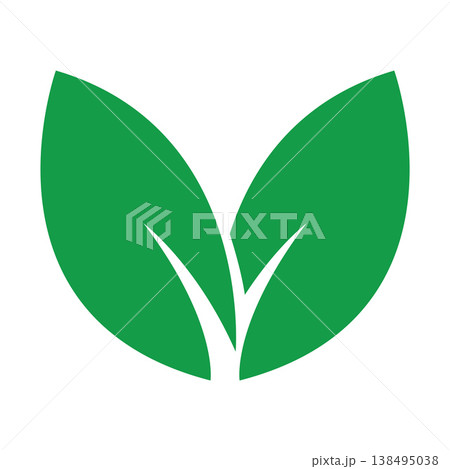 Angular Green Leaf Logo For Modern Eco Tech Brands Angular Green Leaf Logo For Modern Eco Tech Brands 138495038