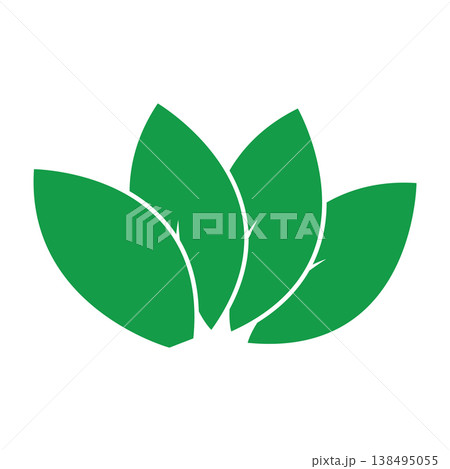 Negative Space Leaf Logo With Smart Minimalist Detail Negative Space Leaf Logo With Smart Minimalist Detail 138495055
