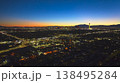 Aerial Las Vegas Strip and Downtown Skyline at Golden Hour Twilight 138495284