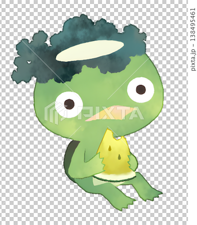 座って黄色いスイカを食べるカッパのイラスト 水彩風 透過PNG 座って黄色いスイカを食べるカッパのイラスト 水彩風 透過PNG 138495461