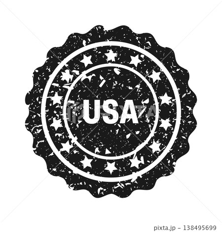 Post stamp, label or badge. Grunge imprint and postmark with text. Brown vintage circle postcard watermark. Used envelope design element. Vector illustration Post stamp, label or badge. Grunge imprint and postmark with text. Brown vintage circle postcard watermark. Used envelope design element. Vector illustration 138495699