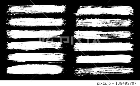 Long grunge brush strokes, lines, ink smudges, hand-drawn scribble shapes. Handmade sketchy marks, stains, charcoal streaks. Paint textures, dry brush effect. Marker underline. Vector illustration Long grunge brush strokes, lines, ink smudges, hand-drawn scribble shapes. Handmade sketchy marks, stains, charcoal streaks. Paint textures, dry brush effect. Marker underline. Vector illustration 138495707