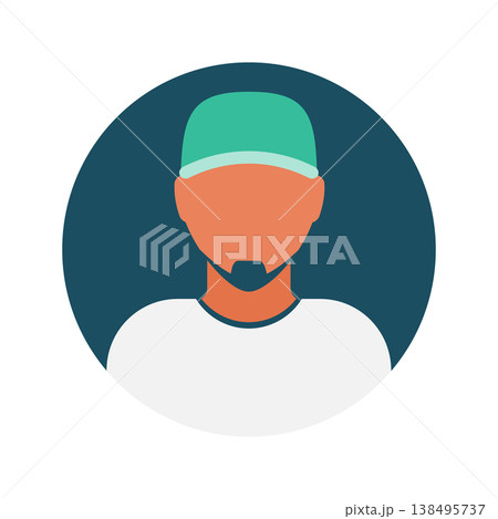 Flat modern minimal avatar icon. Business concept, global communication. Web site user profile. Social media, network elements Flat modern minimal avatar icon. Business concept, global communication. Web site user profile. Social media, network elements 138495737