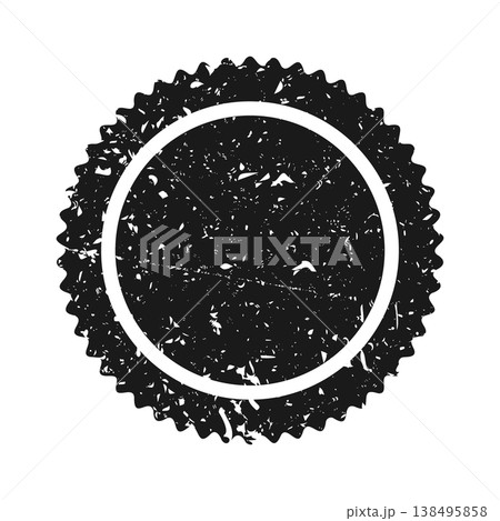 Post stamp, label or badge. Grunge imprint and postmark. Brown vintage circle postcard watermark. Used envelope design element. Vector illustration Post stamp, label or badge. Grunge imprint and postmark. Brown vintage circle postcard watermark. Used envelope design element. Vector illustration 138495858