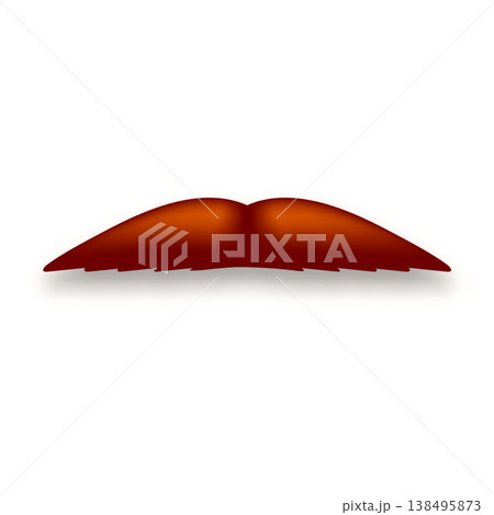 Mustache icon in classic style. Hipster, barber, retro, vintage facial hair symbol for logo, branding, poster, sticker, fashion, barbershop and design projects. Vector illustration Mustache icon in classic style. Hipster, barber, retro, vintage facial hair symbol for logo, branding, poster, sticker, fashion, barbershop and design projects. Vector illustration 138495873