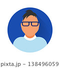 Flat modern minimal avatar icon. Business concept, global communication. Web site user profile. Social media, network elements 138496059