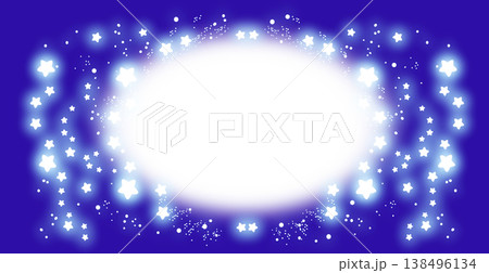 キラキラフレーム背景、輝く星の楕円枠 キラキラフレーム背景、輝く星の楕円枠 138496134