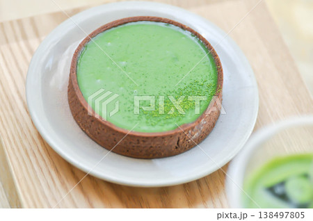 green tea pie, matcha pie or matcha tart or green tea cake or green tea cheese cake or matcha cake green tea pie, matcha pie or matcha tart or green tea cake or green tea cheese cake or matcha cake 138497805