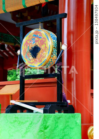 神社にて神前に据えられた… 『楽太鼓』 138497934