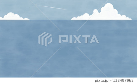 青空と海のシンプルなイラスト 138497965