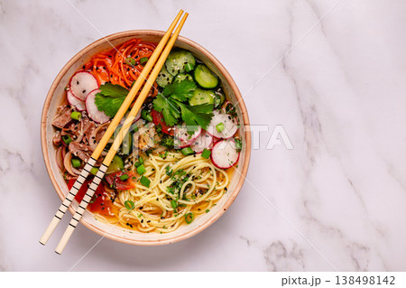 Korean Cold Noodle Soup 138498142