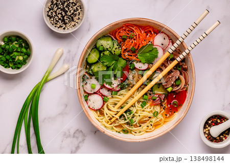 Korean Cold Noodle Soup Korean Cold Noodle Soup 138498144