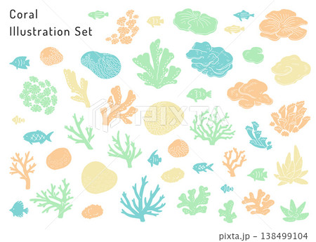 サンゴのイラストセット 138499104