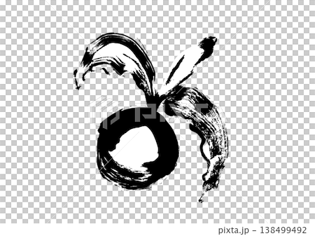 ほおずき和風筆イラスト 138499492