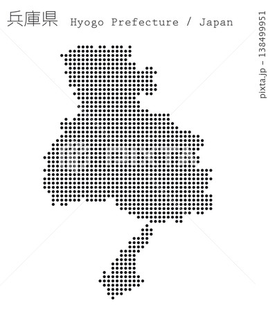 日本のベクターイラスト地図素材:兵庫県全体地図 日本のベクターイラスト地図素材:兵庫県全体地図 138499951