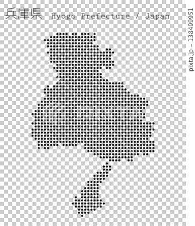 日本のベクターイラスト地図素材:兵庫県全体地図 日本のベクターイラスト地図素材:兵庫県全体地図 138499951