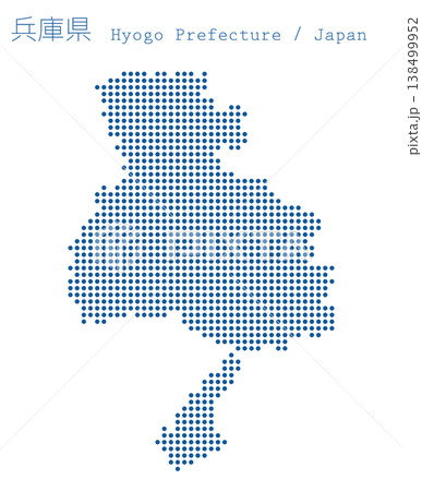 日本のベクターイラスト地図素材:兵庫県全体地図 日本のベクターイラスト地図素材:兵庫県全体地図 138499952