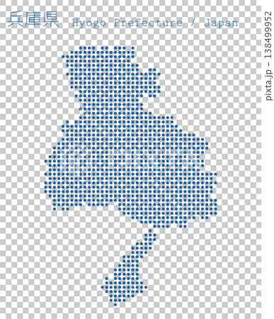 日本のベクターイラスト地図素材:兵庫県全体地図 日本のベクターイラスト地図素材:兵庫県全体地図 138499952