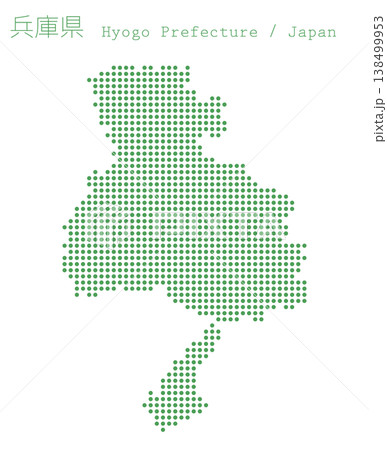 日本のベクターイラスト地図素材:兵庫県全体地図 日本のベクターイラスト地図素材:兵庫県全体地図 138499953