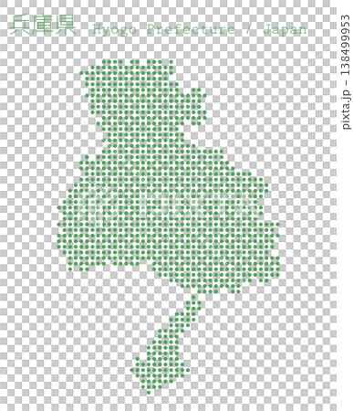 日本のベクターイラスト地図素材:兵庫県全体地図 日本のベクターイラスト地図素材:兵庫県全体地図 138499953