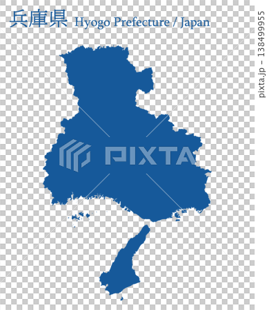 Vector illustration map material for Japan: Hyogo Prefecture map 138499955