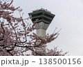 桜に囲まれた五稜郭タワー（函館・北海道） 138500156