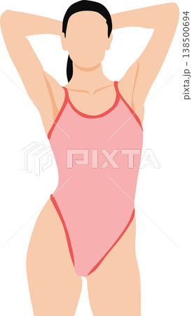 水着を着た女性のイラスト 138500694