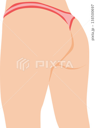 ダイエットに成功した女性のイラスト	 138500697