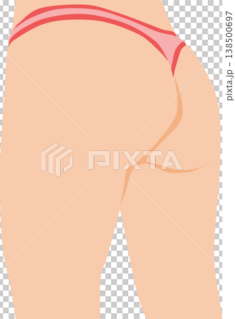 ダイエットに成功した女性のイラスト	 138500697
