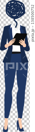 Illustration of a woman having trouble at work 138500752