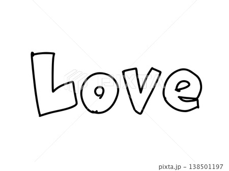 シンプルな手書き文字　LOVE 138501197