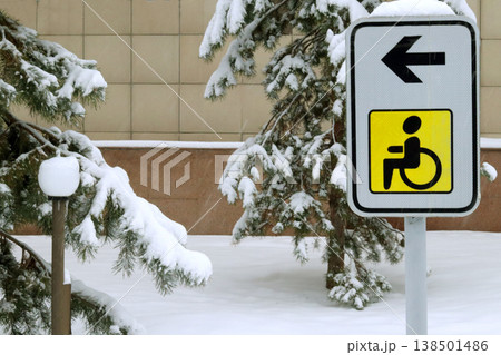 sign in the snow 138501486