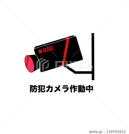 防犯カメラ作動中イラストセット 監視カメラ セキュリティ 録画中 注意喚起 防犯対策 防犯カメラ作動中イラストセット 監視カメラ セキュリティ 録画中 注意喚起 防犯対策 138501632
