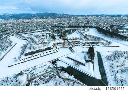 【函館・五稜郭】積雪の五稜郭公園 【函館・五稜郭】積雪の五稜郭公園 138501655