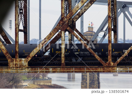 Railroad Bridge Over the Ohio River at Cincinnati, Ohio Railroad Bridge Over the Ohio River at Cincinnati, Ohio 138501674