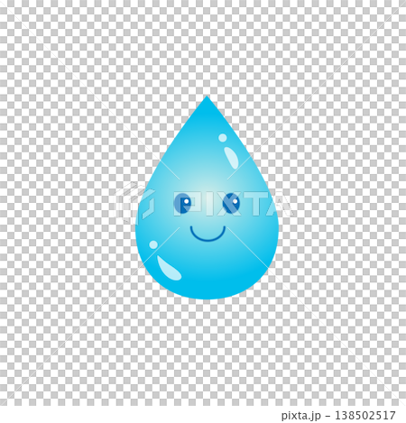 可愛い水滴のキャラクターイラスト 可愛い水滴のキャラクターイラスト 138502517