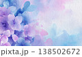 青のあじさいの水彩画イラスト背景　generative ai 138502672