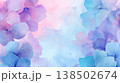 青のあじさいの水彩画イラスト背景　generative ai 138502674