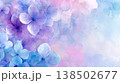 青のあじさいの水彩画イラスト背景　generative ai 138502677