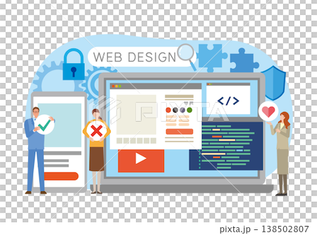 ウェブデザインと人々のイメージイラスト 138502807
