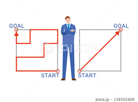 ゴールまでの過程とビジネスマン 138502808