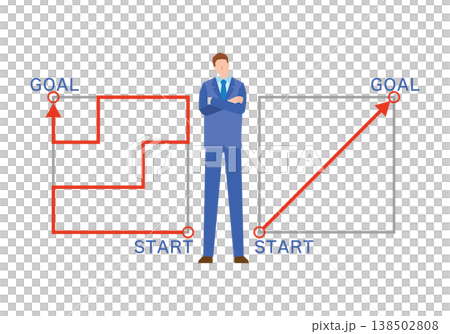 ゴールまでの過程とビジネスマン 138502808