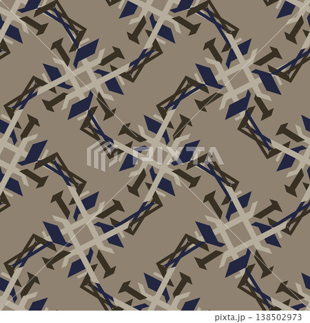 Textile motif seamless pattern. Abstract line shape geometric motif basic pattern continuous background. Man shirt all over print block. Textile motif seamless pattern. Abstract line shape geometric motif basic pattern continuous background. Man shirt all over print block. 138502973