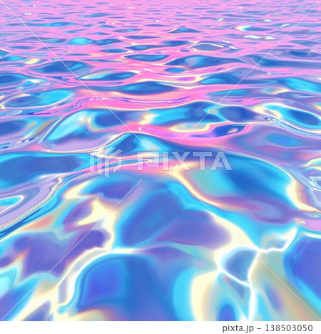キラキラ輝く水面 虹色の光 キラキラ輝く水面 虹色の光 138503050