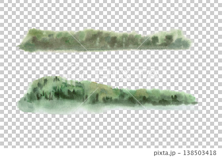 A set of images of forested areas in the foreground. Isolated watercolor illustrations for websites about nature, ecology, gardening, landscape design, as well as educational and children's books. A set of images of forested areas in the foreground. Isolated watercolor illustrations for websites about nature, ecology, gardening, landscape design, as well as educational and children's books. 138503418