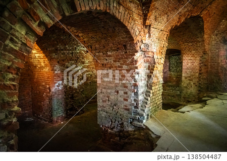 Interior of old Fort 5 King Frederick William III in Kaliningrad. Russia Interior of old Fort 5 King Frederick William III in Kaliningrad. Russia 138504487